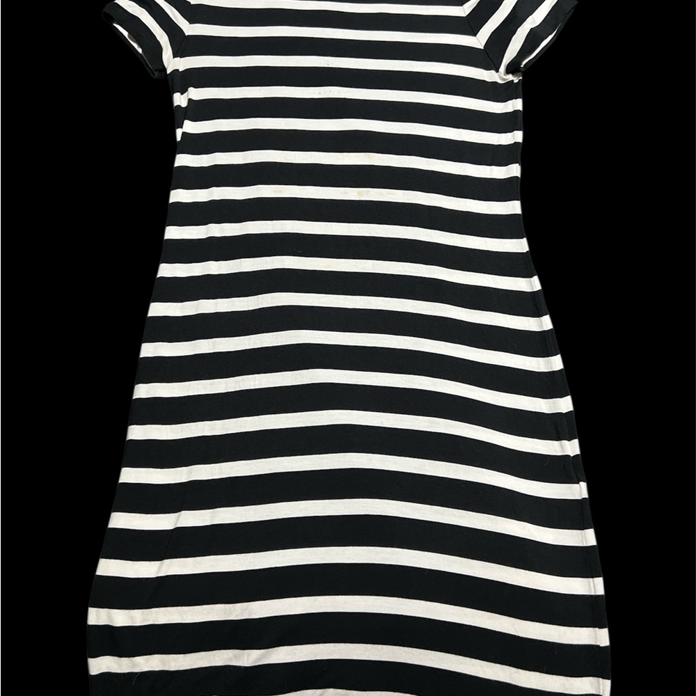 Black and White Striped Dress